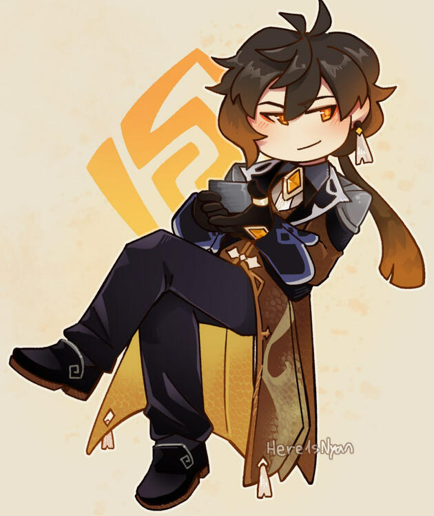 Chibi Full Body (30$) + Simple Background (no extra cost)